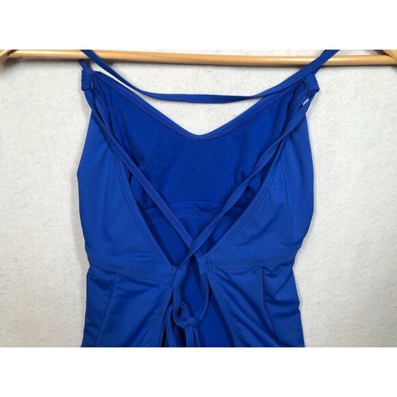 Athleta One Piece Swimsuit 439092 Royal Blue Strappy Athletic Women's Medium M - Picture 4 of 10